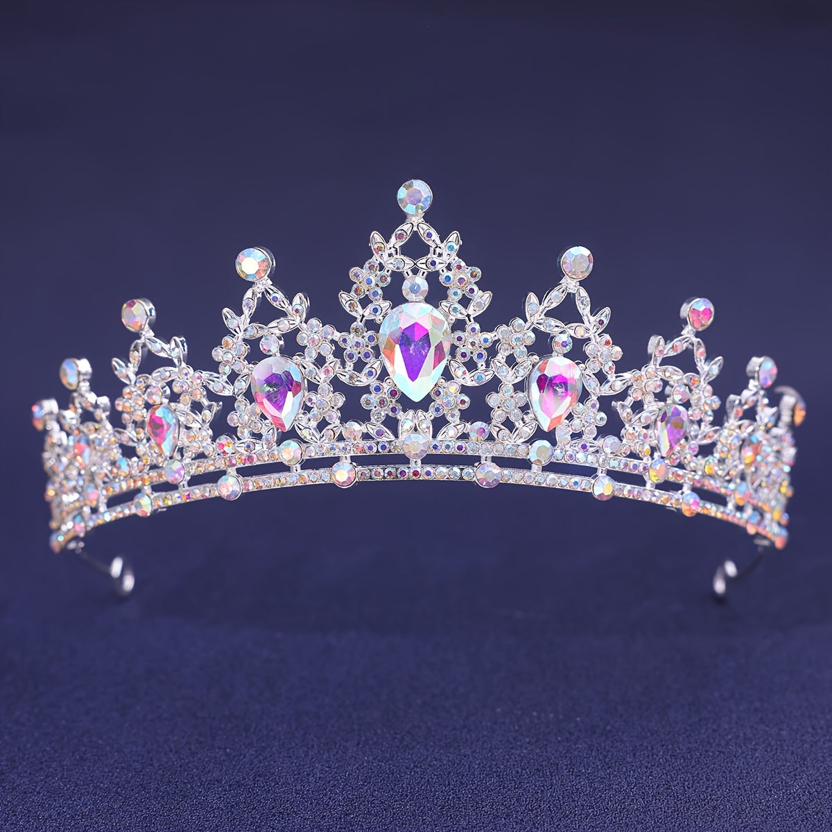 [Top Pick] Stunning Crystal Tiara Crown for Women and Girls - Beautiful Multi-Colored Gemstone Headband, Made with Zinc Alloy, Perfect for Bridal, Wedding, Prom, Pageant, and Gothic Costume Events