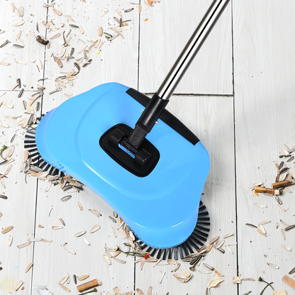 1 piece of a 3-in-1 Manual Broom Dustpan Mop Combo designed for hard floors that efficiently sweeps up pet hair and spills. This non-electric push sweeper comes with an extra cleaning cloth and is perfect for use in living rooms, bedrooms, bathrooms