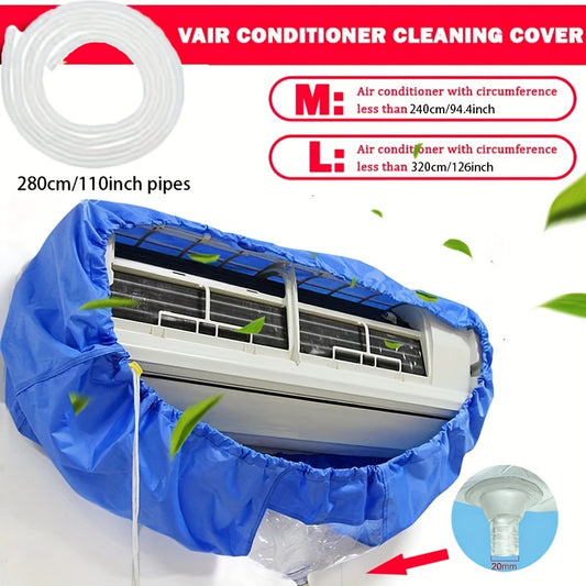 1 piece of Large Air Conditioning Cleaning Cover, suitable for air conditioners measuring 95-130cm. This Hanging Air Conditioning Water Washing Bag is reusable and comes with a drainage pipe, making it the perfect summer cleaning tool.