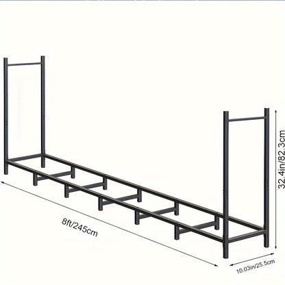 1 piece of an adjustable heavy-duty firewood rack designed for both indoor fireplace and outdoor wood storage, perfect for organizing your household gadgets.