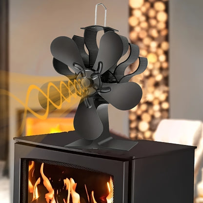 1 piece of Fireplace Fan, Stove Fan that operates quietly without electricity, Heat-operated Fireplace Fan for efficient heat distribution in wood burners and fireplaces - A Winter Essential.