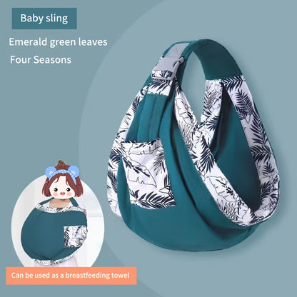 [Customer Favorite] Multi-Purpose Youngsters Sling and Nursing Wrap in Light Green - Snap Closure, Hand Washable, Suitable for Two-Way Carry, Perfect for Outdoor Adventures, Back Carrier for Young Children