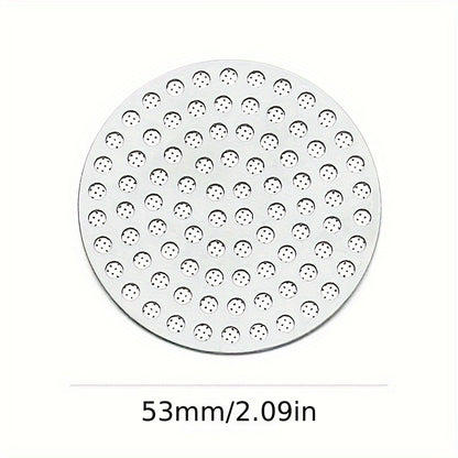 1 piece of 51mm/53mm/58mm 304 Stainless Steel Barbecue Mesh, secondary mesh for coffee and water separation, powder bowl, even extraction filter accessory.