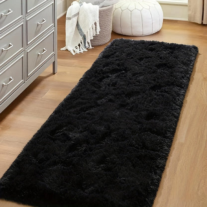 1 piece of a fluffy plush rug suitable for bedroom and living room decor. This comfortable bedside rug adds a touch of coziness to any room. Its furry and decorative design makes it a perfect addition to your indoor decor.