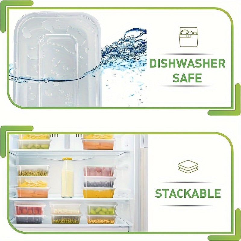 [Customer Favorite] Set of 10, 22oz BPA-Free Plastic Food Containers with Leak-Proof Lids - Dishwasher Safe, Perfect for Meal Preparation and Storage, Food Storage Solution