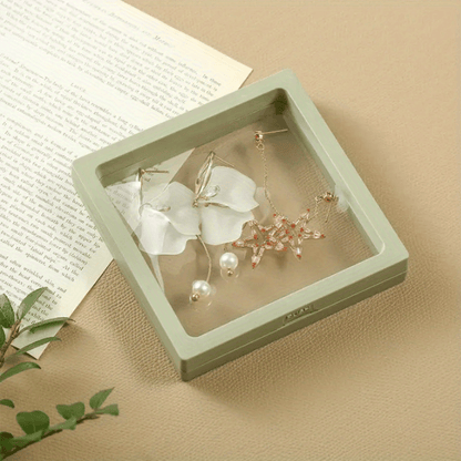 [Best Seller] One piece of transparent PE film jewelry box designed for showcasing necklaces, earrings, rings, and other jewelry on counters. The box measures 9cm * 9cm and is sealed to prevent moisture, ensuring that your jewelry remains free from