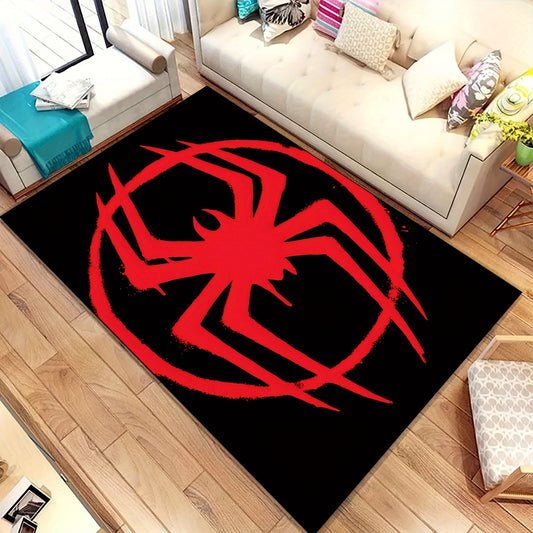 1 piece of a 3D visual spider web pattern area rug that is anti-slip, non-shedding, and stain-resistant, perfect for the living room, bedroom, laundry room, or gaming room. This rug is machine washable and makes a great addition to your home decor or