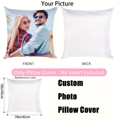 1 piece of Customized Pillow Cover for Home Decoration, featuring Valentine's Day, Christmas, Thanksgiving, and New Year Pattern. Perfect as a Family Gift or Wedding Anniversary Gift. Single-sided Print on a cover measuring 45.72x45.72 cm, Pillow Core