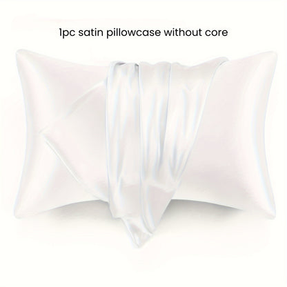 1 piece of an ultra-soft silky blend satin pillowcase made of polyester, with a fabric weight of 80-85g and machine washable.