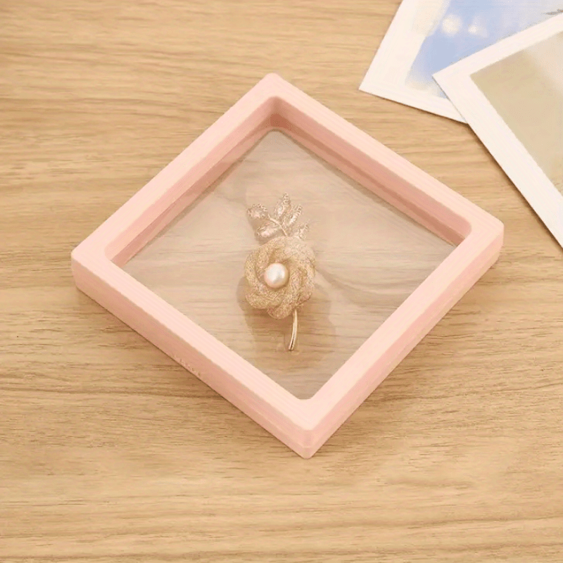 [Best Seller] One piece of transparent PE film jewelry box designed for showcasing necklaces, earrings, rings, and other jewelry on counters. The box measures 9cm * 9cm and is sealed to prevent moisture, ensuring that your jewelry remains free from