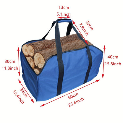 - Firewood Moving Tote Bag Set of 2, made from Canvas Material
- Features Extra Large and Durable design
- Ideal for use with Fireplace, Wood Stove, Firewood, Log, Camping, Landscaping