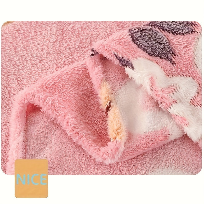 [Best-Seller] Lovely Pink Floral Print Cozy Fleece Blanket - Plush Throw for AC, Bed, Nap, Office, Camp, Journey, Home Décor - Versatile Shawl, Cushion Cover, Couch Throw, Perfect Gift, Bed Throw, Classic Design, Anime Inspired