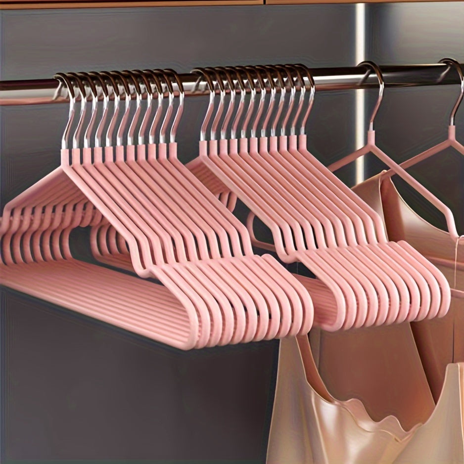 [Bestseller] Set of 10 Heavy-Duty Stainless Steel Hangers with Non-Slip Shoulder Notches, Perfect for Hanging Adult Coats, Suits, and Dresses - Ultimate Closet Organizer.