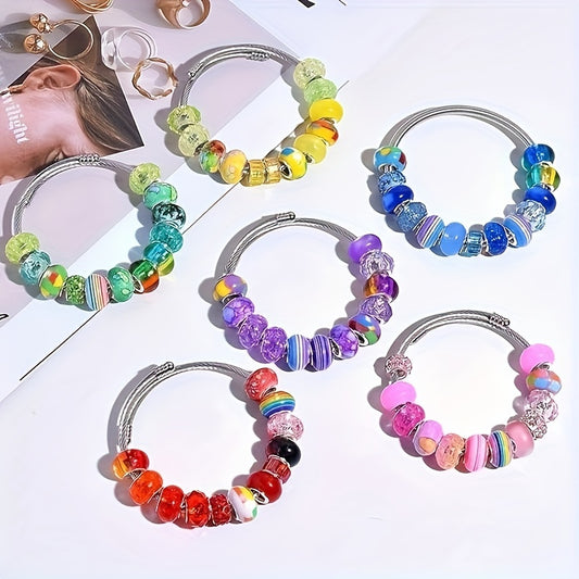 [Bestseller] Enhance your DIY jewelry projects with this set of 50 colorful resin glass beads featuring large holes and rhinestone embellishments. Perfect for creating charm bracelets, necklaces, earrings, and more. Get creative with assorted colors and