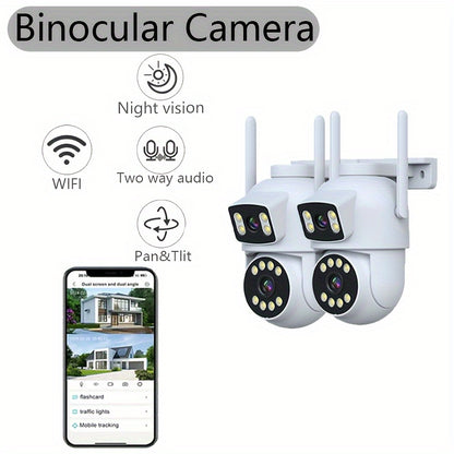 YIIYRY 1080p WiFi Smart Security Camera: Pan & Tilt, Night Vision, Two-Way Audio, Remote Viewing on Smartphone, USB Power, No Battery, SD Card Not Included - Indoor Home Monitoring System