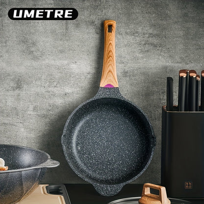 1 piece of a nonstick frying pan (23.88cm/27.94cm) with a granite finish. This versatile skillet can be used for cooking eggs, frying pans, and making pancakes. Suitable for use on gas stovetops and induction cookers. A must-have kitchen utensil and