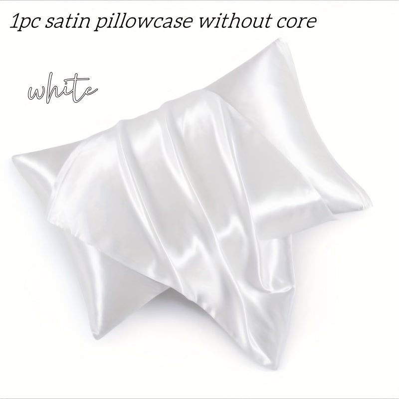 1 piece of an ultra-soft silky blend satin pillowcase made of polyester, with a fabric weight of 80-85g and machine washable.