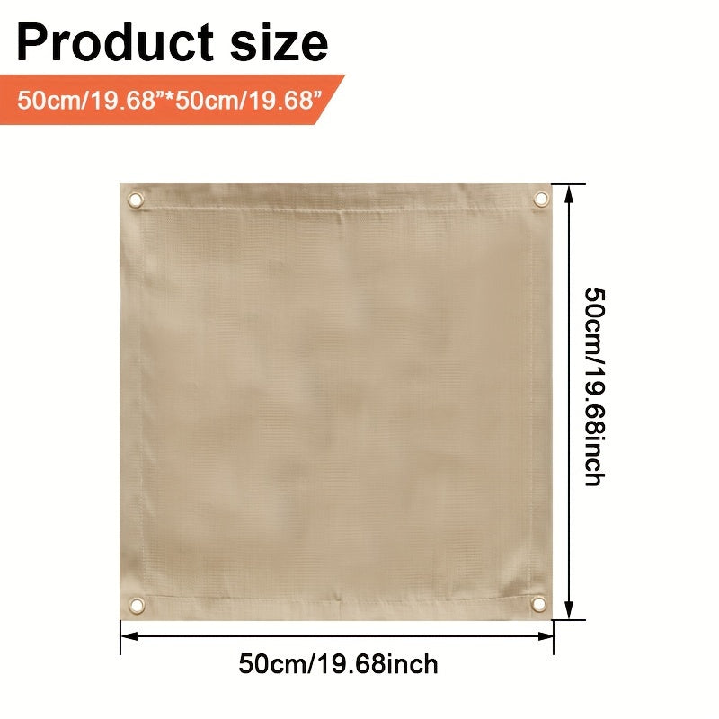 1 piece of Flame Retardant BBQ Mat that is portable, insulated, and reusable. Made from fiberglass, this mat is perfect for camping, fire pits, and outdoor barbecues. It is also anti-scald and acts as a protective carpet for your deck or patio. A