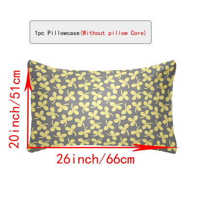 [Top Pick] Luxuriously Soft & Breathable Pillowcase - Featuring Envelope Closure and Multiple Size Options (30x50, 51x66, 50x75) - Stylish Floral & Botanical Patterns in White, Silver, Red, Purple, Grey, Pink, Lucky Clover, Maple Leaf, and Green Plants -