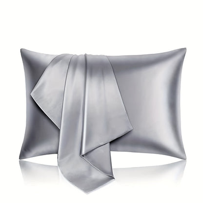 1 piece of 100% Pure Mulberry Silk Pillowcase, 19mm, designed for both hair and skin. Features natural smooth silk on both sides, with a hidden zipper closure. Pillow core not included.