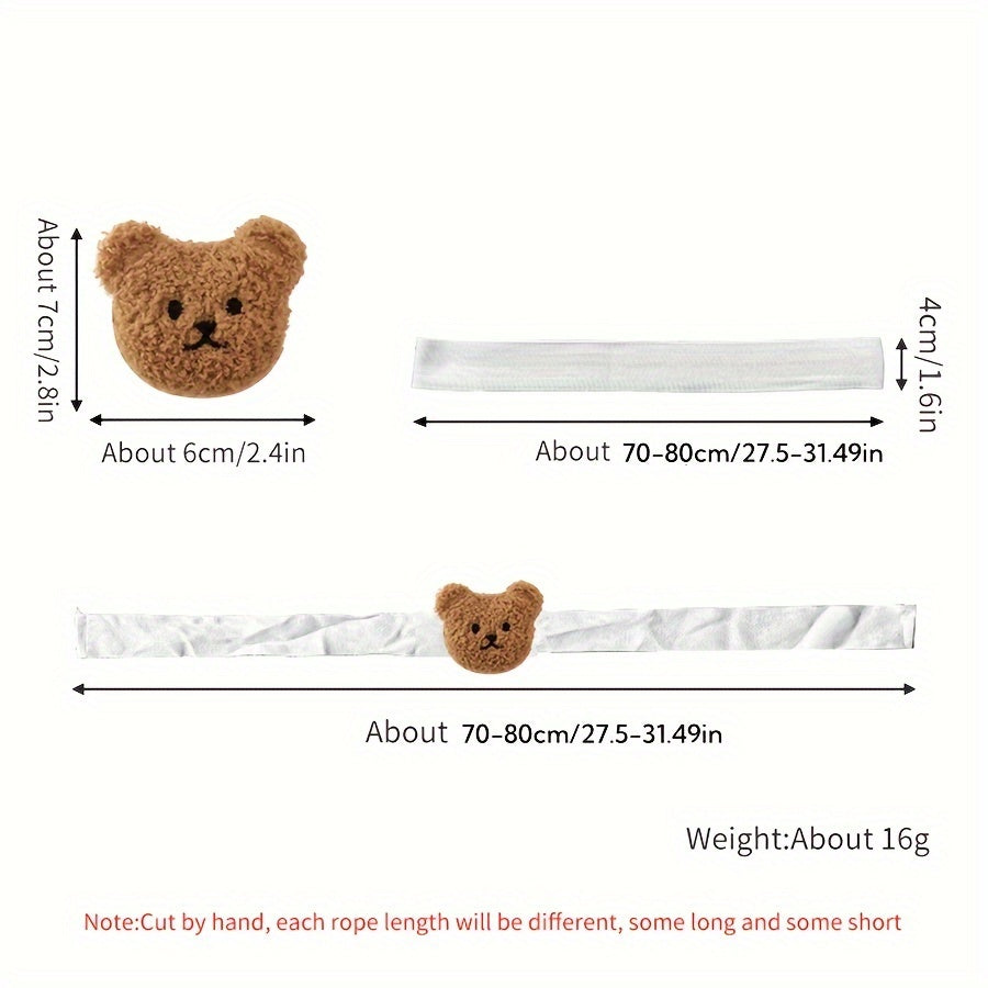 Bear-shaped tieback window curtain clip to hold curtains in place, perfect for kids' rooms and adding a fun touch to your home décor.