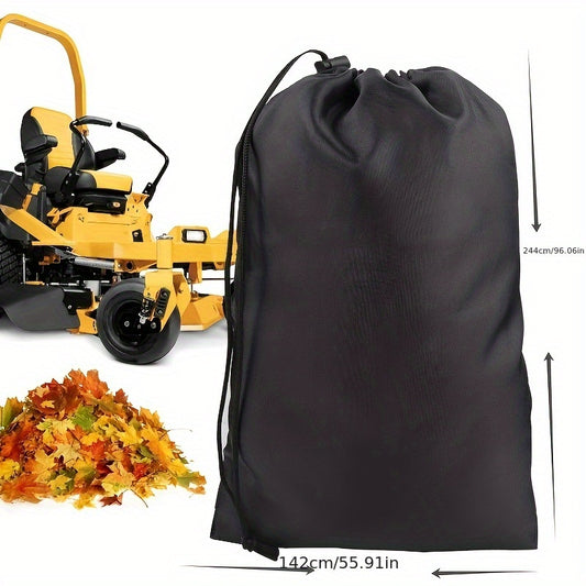 1 piece Lawn Tractor Leaf Collection Bag - Garden Mower Sweeper Waste Disposal Pouch