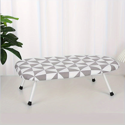 1 piece of Countertop Ironing Board: Home Thickening Special Hanging Ironing Foldable Ironing Board with High Temperature Ironing Table, Household Accessories sized at 59.99 * 37.01 * 16.99 cm.