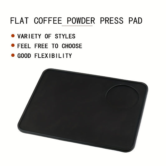 1 piece of Coffee Tamper Mat for Espresso Tamping, Anti-Slip Corner Tamping Pad with Soft Odorless Holder in Black Color, Ideal for Barista Tools in Home, Kitchen, Office, and Bars.