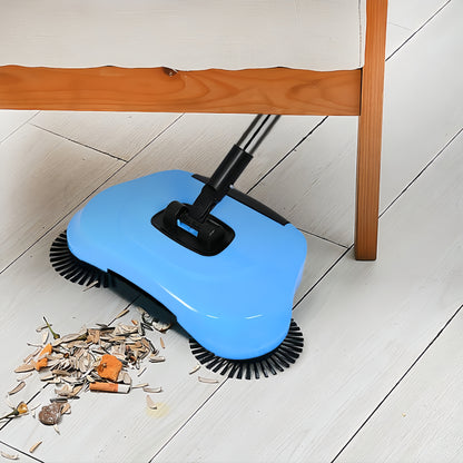 1 piece of a 3-in-1 Manual Broom Dustpan Mop Combo designed for hard floors that efficiently sweeps up pet hair and spills. This non-electric push sweeper comes with an extra cleaning cloth and is perfect for use in living rooms, bedrooms, bathrooms