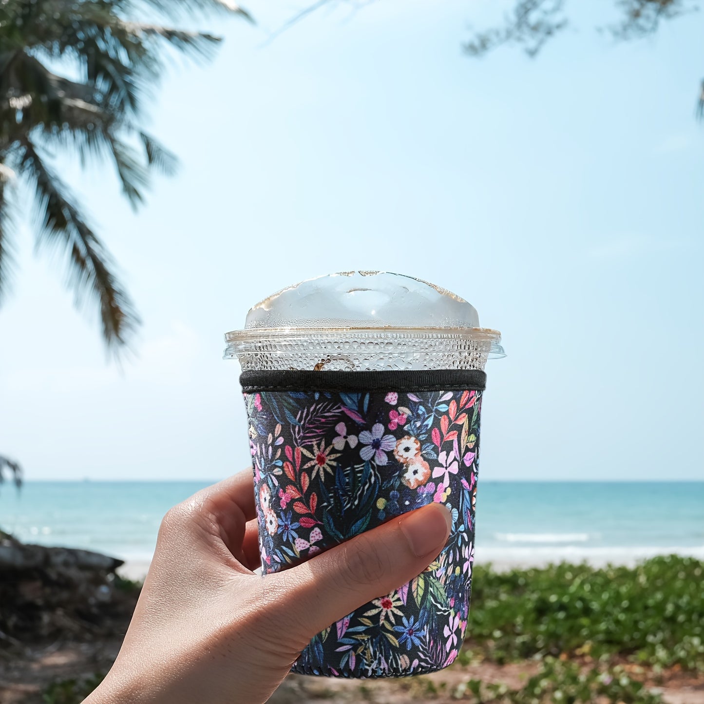 [Customer Favorite] Reusable Neoprene Sleeve for Iced Coffee & Cold Drinks - Keeps Beverages Insulated for Longer