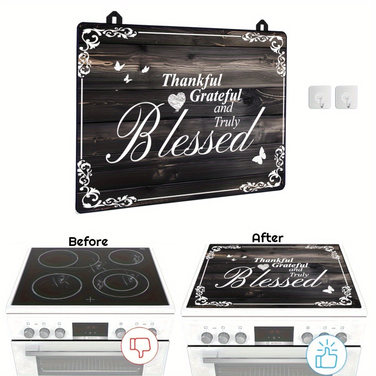 - Extra Large Stove Top Cover for Electric Stove, 28.5x20.5" (72.5x52cm) 
- Anti-Slip, Waterproof Mat for Glass Stove Top Protection
- Multipurpose Cooktop Cover Prevents Scratching and Damage
- Fits Flat Top Ovens and Washer Dryers