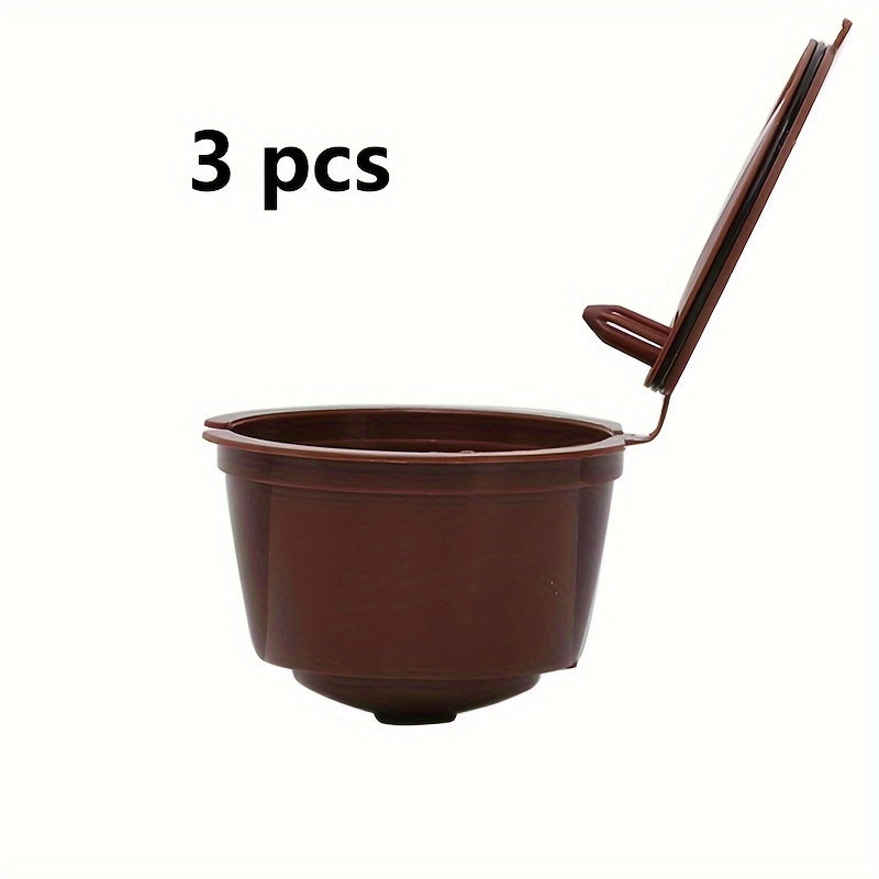 [Top Pick] 1/3pcs Reusable Coffee Pods, Works with DOLCE GUSTO Coffee Machine, Eco-Friendly Refillable Coffee Filters