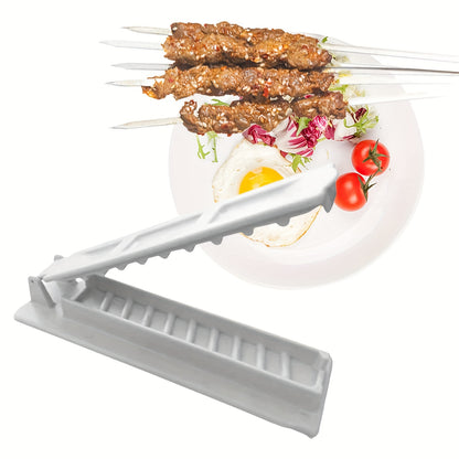 [Top Pick] Manual Kebab Maker - Simple Kabob Mold for Outdoor BBQ, Portable Kofta Tool, Long-lasting Food Grade Plastic, Perfect for Barbecue Newbies, Turkish Kebab, BBQ Kofta Maker Tool